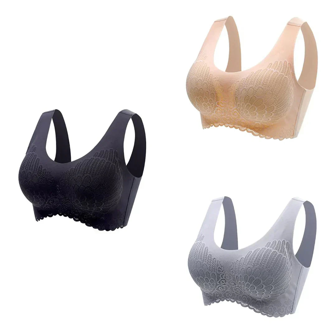 Latex 4.0 Graceful Anti saggy Breathable Lace Bra
