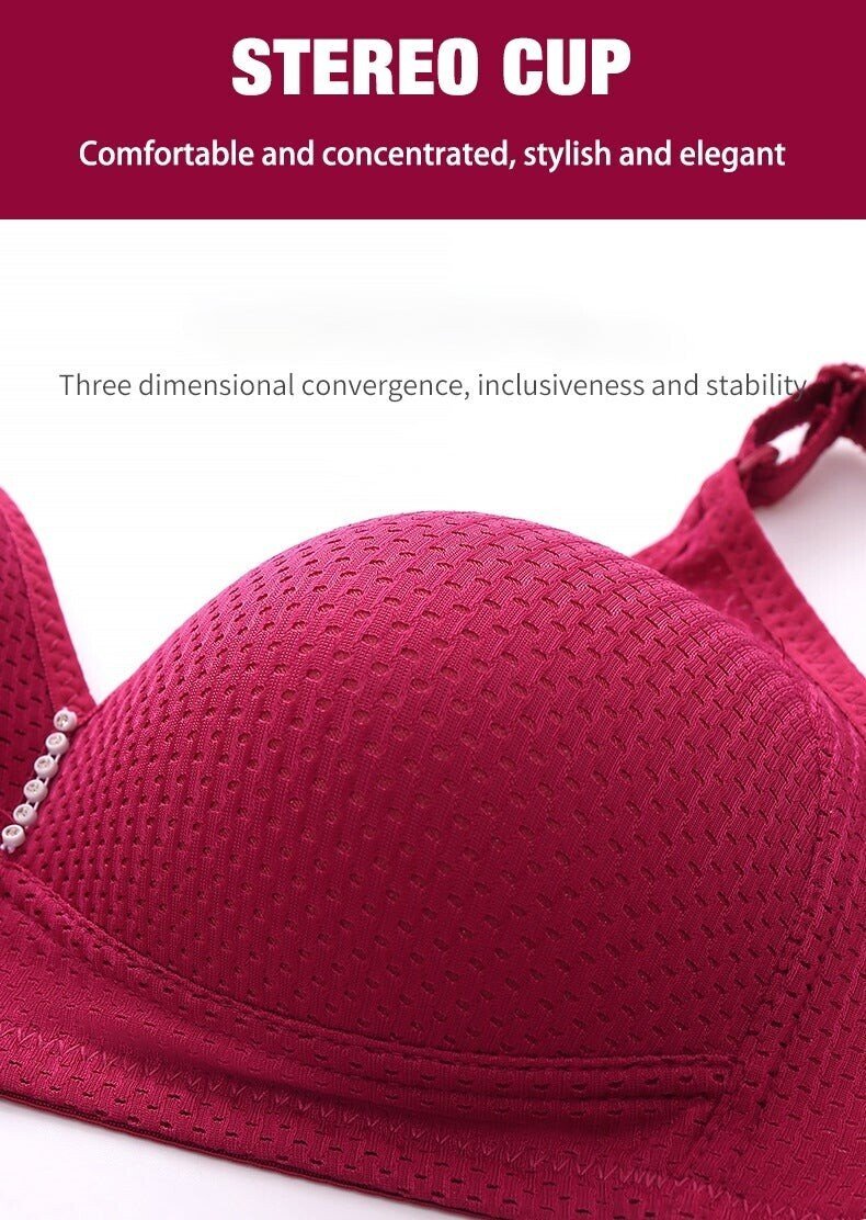 2022 Plus Size Bra Women Underwear Wire Free Comfort  Soft Breathable