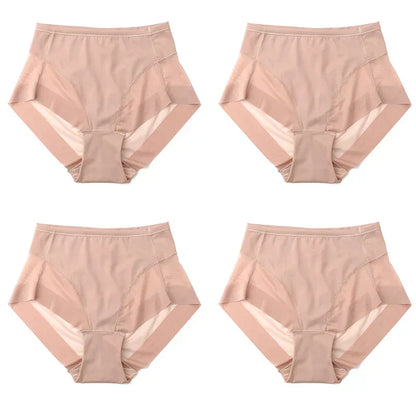 High Waist Ice Silk Seamless Shaping Briefs