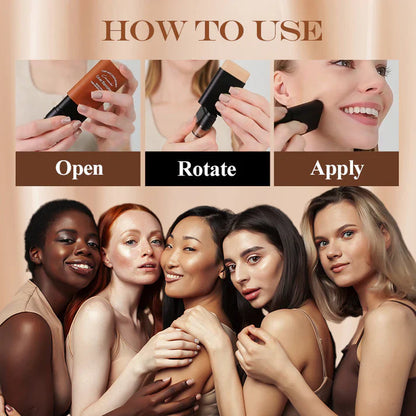 🎁2025 Hot Sale💕Hydrating Lightweight Foundation Stick with Brush